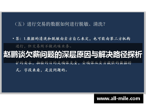 赵鹏谈欠薪问题的深层原因与解决路径探析 赵鹏谈欠薪问题的深层原因与解决路径探析
